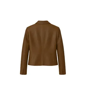Blazer de Hombre Dylan de Cuero Genuino con Dos Botones, Resistente al Viento, Cuello de Solapa, Cierre de un Solo Botón, Estilo Americano, Largo Regular - Product Image 2