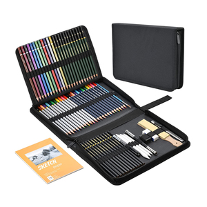 Hot Selling MQ Brand 72 Pcs Assorted Wood Art Set Stationery <strong>Drawing</strong> &amp; Colored Pencils EN71 Certified for Artists - Product Image 2