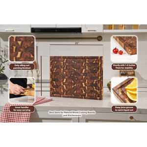 Blocs de charcuterie planche à découper faite à la main de couleur naturelle de qualité supérieure maison hôtels et restaurant planche de décoration de cuisine - Product Image 3