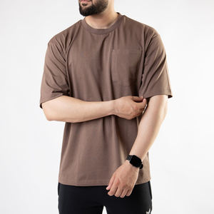 Camiseta de Verano Personalizada para Hombre, Estilo Urbano, Holgada, 100% Algodón Jersey, Transpirable, Lavada, Lisa, Ecológica, Anti-Pilling, con Etiqueta Personalizada - Product Image 4