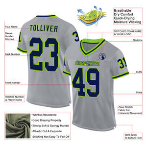 Camiseta de fútbol americano personalizada, uniforme transpirable de secado rápido, ropa de juego profesional para equipos universitarios, clubes y eventos escolares - Product Image 6
