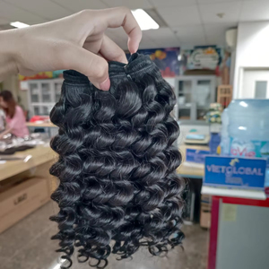 Venta al por mayor birmano rizado vietnamita virgen camboyano extensiones de cabello cutícula alineada 100% mechones de cabello humano sin procesar crudo - Product Image 2
