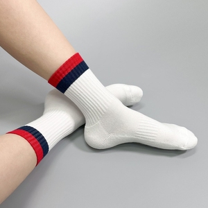 ODM Mid Crew Casual rayas acanalado Algodón elástico acolchado uso diario calcetines deportivos personalizados al por mayor calcetines de hombre de Vietnam - Product Image 5
