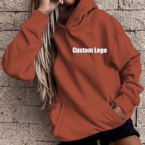 Sudadera con capucha de gran tamaño de poliéster de algodón pesado con estampado de alta calidad, sudaderas con capucha transpirables informales para mujer, sudaderas con capucha gráficas para mujer - Product Image 1