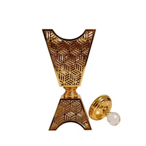 Quemador de aromaterapia de estilo árabe para el hogar y el regalo Quemador Bakhoor decorativo elegante, soporte de incienso de Metal de lujo - Product Image 4