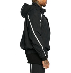 2025 Nueva fábrica al por mayor abrigo de plumón de Color sólido para hombre chaqueta cortavientos con capucha en lona para invierno - Product Image 5