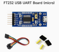 Módulo convertidor USB UART TTL FYX Stock FT232RL FT232R, adaptador de programación serial USB, placa de descarga 3V3 5V integrada