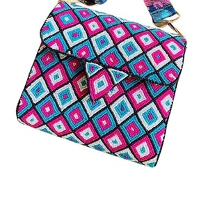Bolsos de Hombro de Algodón Estilo Bohemio para Mujer, Hechos a Mano con Cuentas, Bolso de Mano para Fiesta, Compras, Estilo Boho - Product Image 4