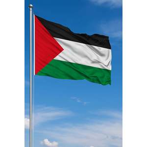 Drapeau de Palestine pour l'extérieur, imprimé numériquement, en aluminium, plastique ou soie, pour voitures ou plages, disponible en polyester - Product Image 3