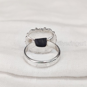 Bijoux en pierre brute bague pour femme pierre précieuse tanzanite réglable naturelle pierre de naissance décembre bague bohème bague en argent Sterling 925 - Product Image 5