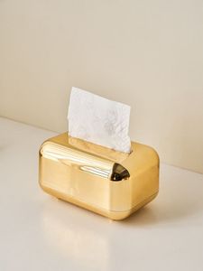 Antique Gold Plated <b>Tissue</b> <b>Holder</b> Rectangular Shape Wedding Storage Napkin Dispenser Custom Metal Tin <b>Box</b> With Logo - Product Image 5