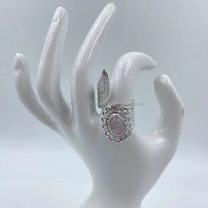 Pulsera y brazalete de moda de boda de plata de estilo étnico intrincado moderno mejor precio anillo de plata intrincado para mujer - Product Image 1