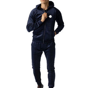 ชุดวอร์มกำมะหยี่แฟชั่นผู้ชาย ชุดลำลองสไตล์สตรีทแวร์ เสื้อฮู้ด กางเกงจ็อกเกอร์ ชุดเซ็ต 2 ชิ้น - Product Image 1