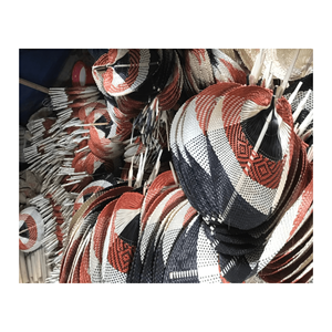 Abanico de mano hecho a mano con material de bambú natural colorido abanico de hojas de plam en muchas formas para el verano 99GD de Vietnam - Product Image 4