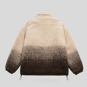 Customized Winter Casual Clothing Manufacturer Embroidery Fleece <b>Zip</b> <b>Up</b> <b>Jacket</b> Sherpa Fleece <b>Jacket</b> Men's Contrast Color Adult - Product Image 2