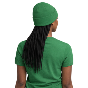 Green Legacy Beanie <b>Hat</b> Greek Sorority Womens Pink & Green College Sisterhood Winter Knit Soror Apparel - Product Image 2