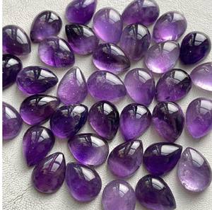 Piedra preciosa suelta de amatista púrpura de alta calidad, Ágata Natural con forma de luna de corte ovalado de 3mm - Product Image 3