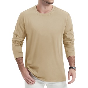 เสื้อยืดแขนยาวสำหรับผู้ชายเสื้อคอกลมระบายอากาศแขนยาวทรงสลิมฟิตเสื้อแฟชั่น - Product Image 6