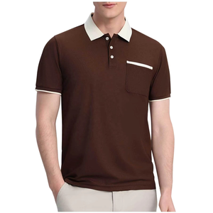Polo de Última Moda para Hombre, Manga Corta, Estilo Golf, Informal, Cuello en Contraste, Corte Atlético, Personalizable con Marca, Múltiples Colores y Tallas - Product Image 3