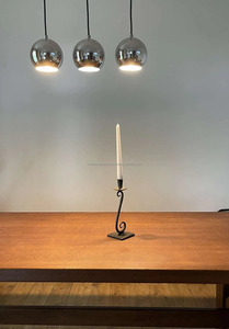 Bougeoir en fer forgé de luxe en or noir fabriqué à la main Vintage Design Style noël décor à la maison cadeau - Product Image 4