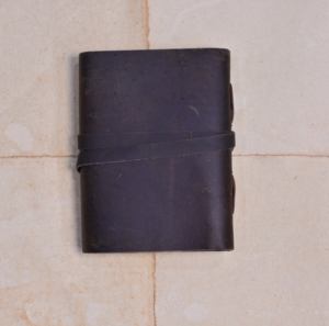 Journal en cuir véritable fait à la main, nouveau style vintage, format A5, couverture rigide, carnet de croquis, cadeau, crayon, bordure de coton recyclé - Product Image 3