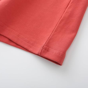 Camiseta de algodón 100% rojo coral para hombre, estampado personalizado, patrón sólido en blanco liso, camiseta de peso pesado de alta calidad - Product Image 5