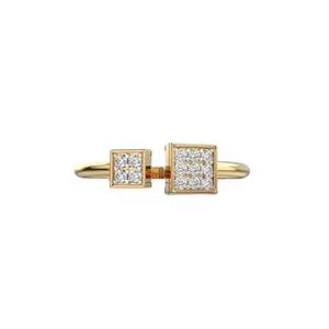 Bague de fiançailles de luxe en diamant 10/14/18K or massif Moissanite & Lab Grown entièrement diamants bague de conception personnalisée pour un cadeau femme - Product Image 5