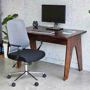 Ensemble de bureau contemporain en bois d'acacia et chaise pivotante ergonomique en maille (CB68204) - Product Image 4