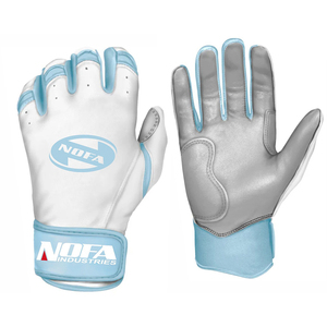 NOFA INDUSTRIES Pink Yellow PU Leather Batting Gloves Padded <b>Hook</b> And Loop Closure Unisex Adult Training - Product Image 2