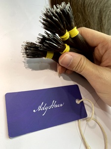 Premium Brazilian Human Hair Extensions Double Drawn Nano <b>Ring</b> 100% Remy Hair Machine Double Weft Wholesale Factory Supplier - Product Image 5