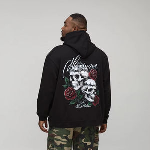 เสื้อสเวตเตอร์มีฮู้ดของผู้ชายเสื้อฮู้ดผ้าคอตตอน100% 440Gsm โอเวอร์ไซส์ออกแบบโลโก้ได้ตามต้องการสำหรับฤดูหนาว - Product Image 1