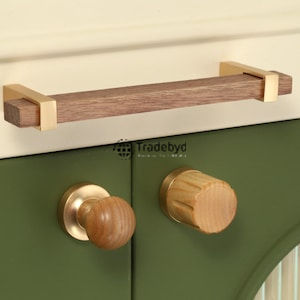 Tiradores y Pomos de Madera Natural Minimalistas de Primera Calidad para Cajones y Armarios de Cocina, Baño y Comedor - Ecológicos y Duraderos - Product Image 4