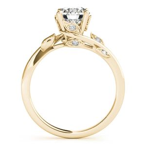 Round Cut Moissanite Minimalist Engagement <b>Ring</b> for Women in Sterling Silver with Prong Setting - Product Image 3