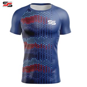 เสื้อยืดรัดรูปพิมพ์ลายเสื้อยืดสำหรับเล่นกีฬาแห้งเร็วเสื้อยืดสโมสรสำหรับมืออาชีพ - Product Image 1