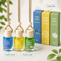 Diffuseur de parfum en verre pour voiture, pendentif élégant pour rétroviseur - Parfum léger de luxe, aromathérapie longue durée, senteur naturelle