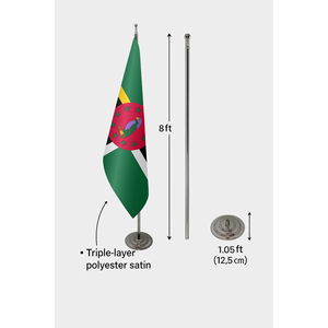 Drapeau officiel de la Dominique personnalisable 3x5 pieds, impression numérique sur mât en aluminium pour l'assurance automobile et l'éducation - Product Image 6