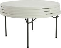 Table pliante ronde en plastique de 6 pi Table de banquet portable pliable d'événement pour table d'événements intérieure/extérieure