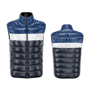 Gilets pour hommes 2026 avec logo personnalisé, imperméables, brillants, matelassés, sans manches, d'hiver, en duvet, vêtements d'extérieur brillants, gilet matelassé - Product Image 1
