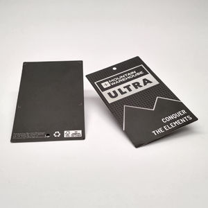 ป้ายแขวนติดแสตมป์สีเงินแบบแฟชั่นแผ่นฟอยล์สีเงินสีดำรีไซเคิลแผ่นป้ายแกว่งกระดาษเคลือบเงาแบบจุด UV - Product Image 3