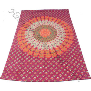 Tapiz de algodón para decoración de pared, tapiz de Yoga, Mandala psicodélico, para dormitorio y playa - Product Image 1