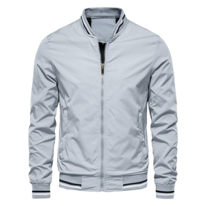 Chaqueta cortavientos con cuello levantado para hombre, ropa de calle informal, prendas de vestir exteriores para Otoño/Invierno para actividades al aire libre - Product Image 1