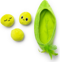 Jouet en peluche pour chat en forme de coque de pois avec herbe à chat, billes de pois amovibles et queue à plumes, jouet interactif à mâcher pour usage quotidien pour chatons