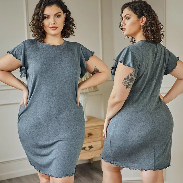 Sommer Plus Size Damen Nachthemd Nachtwäsche Damen Nachtwäsche Nachthemden