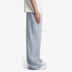 Pantalons de survêtement évasés pour hommes avec logo personnalisé 2025, matière unie, qualité supérieure, prix bas, pantalons de survêtement évasés - Product Image 3
