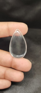 Pierre de cristal de quartz brésilien naturel, cabochon, belle pierre précieuse en vrac, propre et belle - Product Image 4
