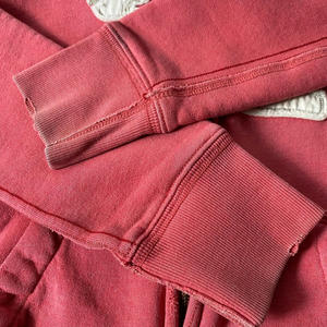 <b>Distress</b> Embroidery Hoodie Winter Wear <b>Top</b> with Basics Cotton Blended Fleece Embroidery Detail - Product Image 4