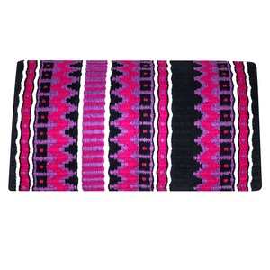 Western Show Horse Saddle Blanket Diseño de Nueva Zelanda Manta de sillín de lana hecha a mano Top Wool Saddle Pad Size - Product Image 6