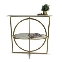 Console et étagère modernes en bois massif pour salon