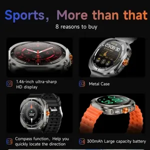 Reloj Inteligente Z7 Ultra 2025 AMOLED Deportivo IP68 Resistente al Agua GPS Wifi Monitor de Actividad Física Frecuencia Cardíaca Llamadas BT Brújula Relojes Inteligentes - Product Image 5