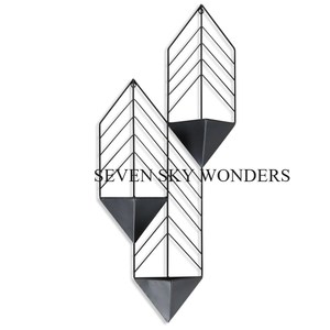 Jardinière et Pots de fleurs décoratifs muraux pour suspendre la poudre de couleur noire enduite à la main accessoires de jardinage nouvellement arrivés - Product Image 6